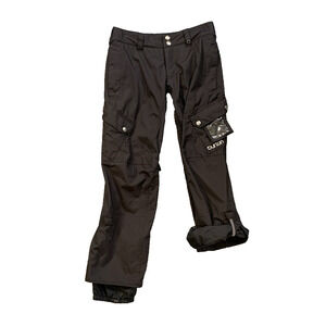 Burton Pants Womens XS Extra Small Black Nylon Cargo Mesh Lined Ski Snowboard
